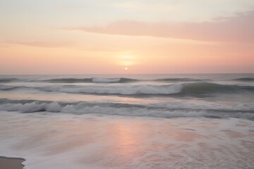 Fototapeta premium Sunrise Ocean Waves Beach.
