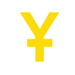 Obraz premium Japanese Yen Symbol - Yellow Icon