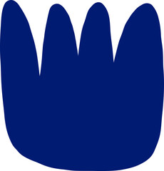 Abstract Blue Shape, Organic Form Vector