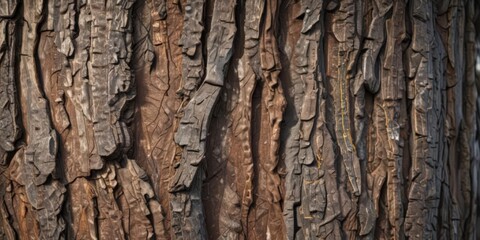 Obraz premium Close-up of textured tree bark, rich browns and grays , winter, scenic