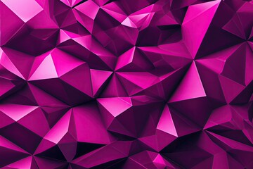 Obraz premium Visually Striking Abstract Polygon Pattern in Magenta - Eye-Catching Technology Background