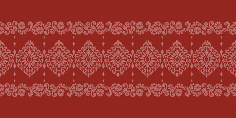 Saree Sarong Motifs Ikat floral paisley embroidery floral.ikat ethnic oriental pattern traditional.Ikat embroidery style abstract embroidery design for texture,fabric,clothing,wrapping,decoration