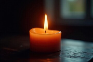 Intense candle flame, blurred edges, deep shadows, blur, scene, candles