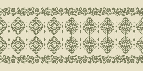 Saree Sarong Motifs Ikat floral paisley embroidery floral.ikat ethnic oriental pattern traditional.Ikat embroidery style abstract embroidery design for texture,fabric,clothing,wrapping,decoration