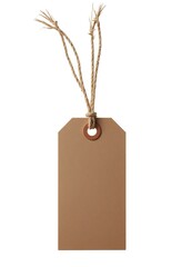 Blank tag with string isolated on white