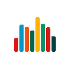 Flat Style Audio Equalizer with Bars