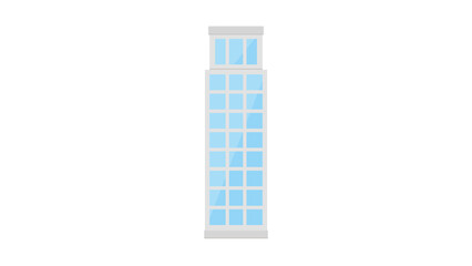 Modern City Building Icon Design Elegant Skyscraper Illustration