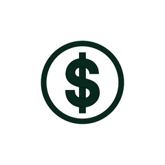 Obraz premium Financial Dollar Currency Sign Icon