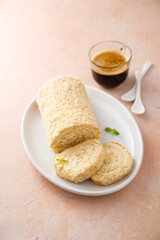 Traditional homemade Swiss roll