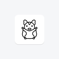 Sugar Glider, vector, pixel perfect, illustrator file