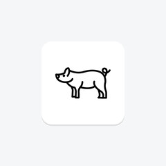 Miniature Pig, vector, pixel perfect, illustrator file