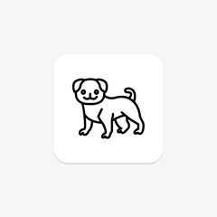 Pug, vector, pixel perfect, illustrator file
