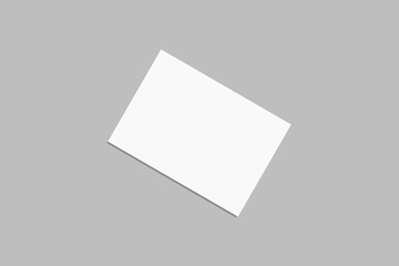 Minimalist A5 Landscape Flyer Blank Mockup with Light Grey Background