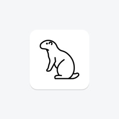 Prairie Dog, vector, pixel perfect, illustrator file