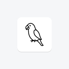Peach Faced Lovebird, vector, pixel perfect, illustrator file
