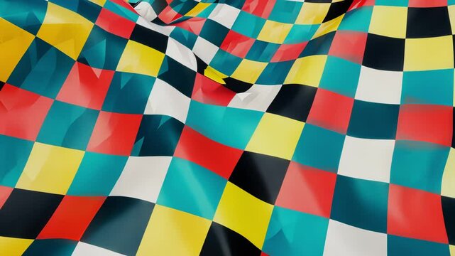 A colorful checkered pattern, Generative AI Videos.
