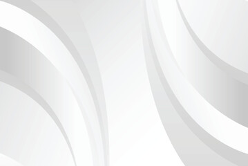 Abstract white and grey background with dynamic waves