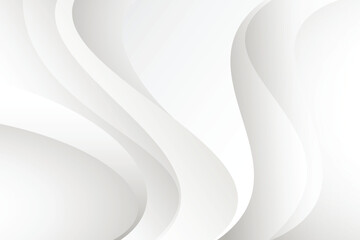 Abstract white and grey background with dynamic waves
