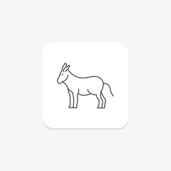 Fototapeta premium Donkey, vector, pixel perfect, illustrator file