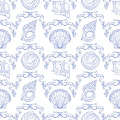 seamless pattern with shell