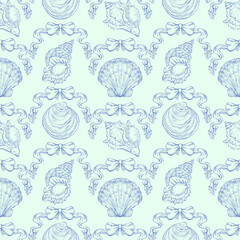 seamless pattern with shell