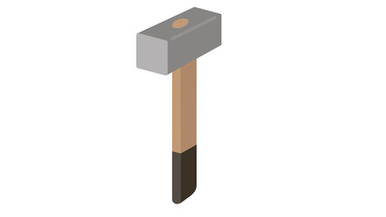 Powerful sledgehammer ready to strike a mighty blow perfect for construction projects