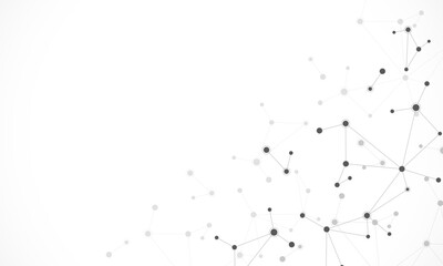 Molecular structure and genetic engineering, molecules DNA, neural network, scientific research. Abstract background for innovation technology, science, healthcare, and medicine