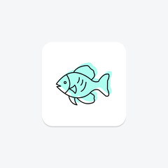 Discus Fish, vector, pixel perfect, illustrator file