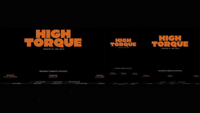 Cinematic Film Title Card, Movie Poster Typography Overlay 116 | Fully Modular Editable Layouts & Easy Text Animator Control to Create Custom Text Animations Without KeyFrames 