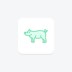 Miniature Pig, vector, pixel perfect, illustrator file