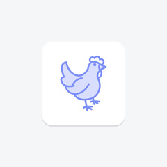 Chicken, vector, pixel perfect, illustrator file