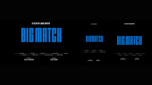 Cinematic Film Title Card, Movie Poster Typography Overlay 118 | Fully Modular Editable Layouts & Easy Text Animator Control to Create Custom Text Animations Without KeyFrames 