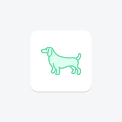 Dachshund, vector, pixel perfect, illustrator file