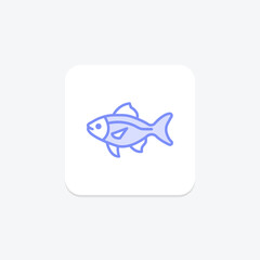 Neon Tetra Fish, vector, pixel perfect, illustrator file