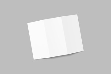 Trifold brochure blank mockup