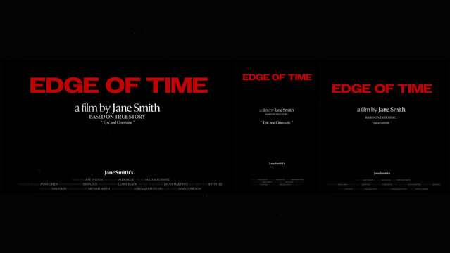 Cinematic Film Title Card, Movie Poster Typography Overlay 121 | Fully Modular Editable Layouts & Easy Text Animator Control to Create Custom Text Animations Without KeyFrames 
