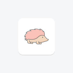 Hedgehog, vector, pixel perfect, illustrator file