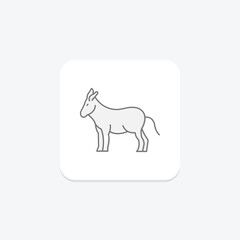 Fototapeta premium Donkey, vector, pixel perfect, illustrator file