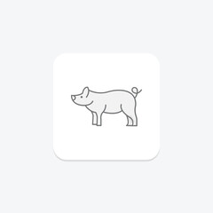 Miniature Pig, vector, pixel perfect, illustrator file