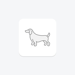 Dachshund, vector, pixel perfect, illustrator file