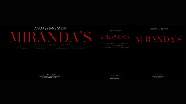 Cinematic Film Title Card, Movie Poster Typography Overlay 127 | Fully Modular Editable Layouts & Easy Text Animator Control to Create Custom Text Animations Without KeyFrames 