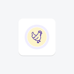Chicken, vector, pixel perfect, illustrator file