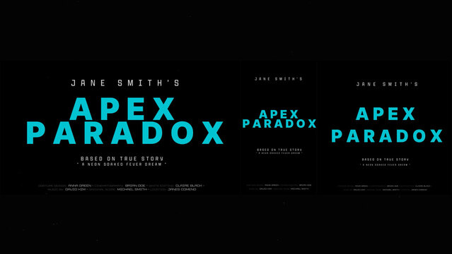 Cinematic Film Title Card, Movie Poster Typography Overlay 130 | Fully Modular Editable Layouts & Easy Text Animator Control to Create Custom Text Animations Without KeyFrames 