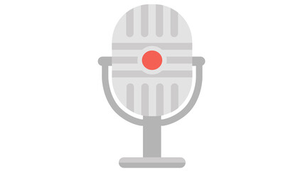 Retro microphone design perfect for podcast broadcasting recording studio vibe