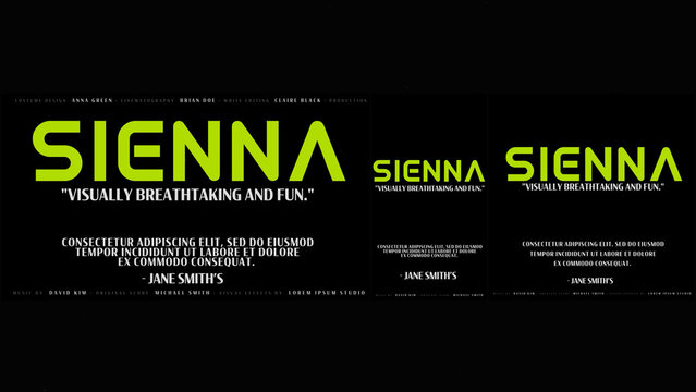 Cinematic Film Title Card, Movie Poster Typography Overlay 135 | Fully Modular Editable Layouts & Easy Text Animator Control to Create Custom Text Animations Without KeyFrames 