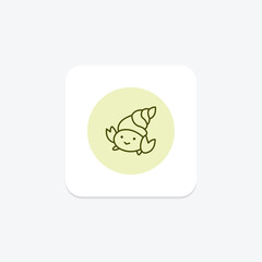 Hermit Crab, vector, pixel perfect, illustrator file
