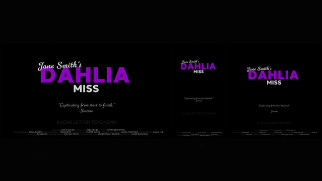 Cinematic Film Title Card, Movie Poster Typography Overlay 136 | Fully Modular Editable Layouts & Easy Text Animator Control to Create Custom Text Animations Without KeyFrames 