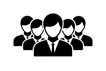 business people silhouette, team black symbol