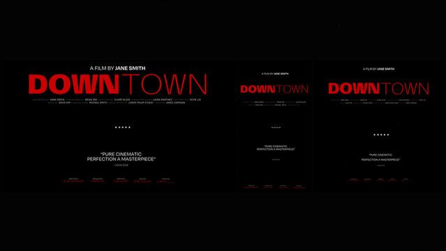 Cinematic Film Title Card, Movie Poster Typography Overlay 142 | Fully Modular Editable Layouts & Easy Text Animator Control to Create Custom Text Animations Without KeyFrames 