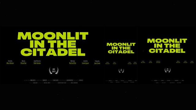Cinematic Film Title Card, Movie Poster Typography Overlay 144 | Fully Modular Editable Layouts & Easy Text Animator Control to Create Custom Text Animations Without KeyFrames 